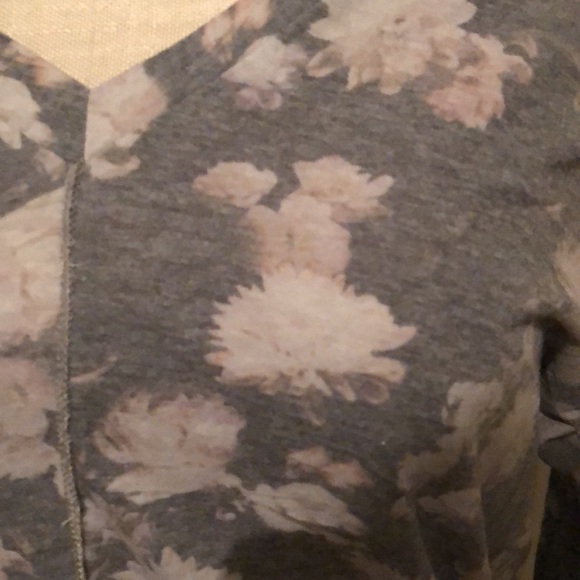 Chasor front tie pullover top, gray, large - Picture 4 of 6